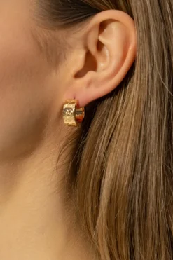 Tory Burch ZŁOTY Kolczyki z monogramem