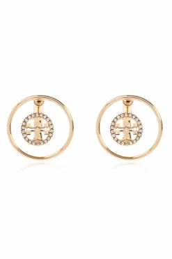 Tory Burch ZŁOTY Kolczyki z kryształami