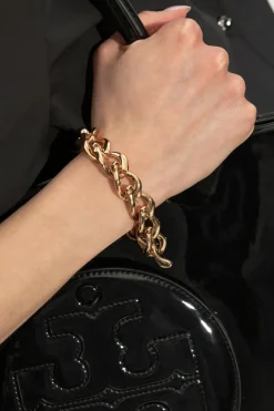 Tory Burch ZŁOTY Mosiężna bransoleta
