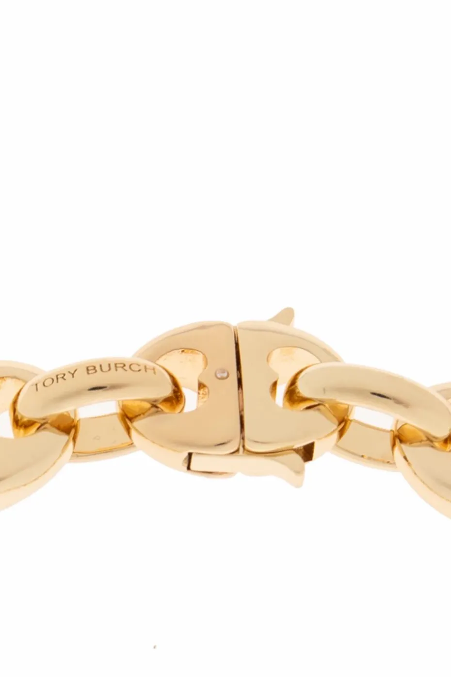 Tory Burch ZŁOTY Mosiężny naszyjnik