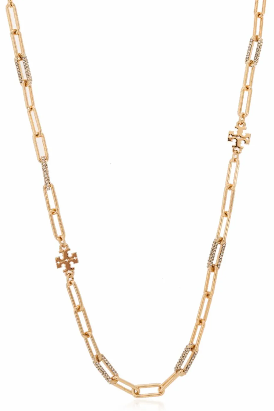 Tory Burch ZŁOTY Mosiężny naszyjnik