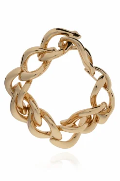 Tory Burch ZŁOTY Mosiężny naszyjnik