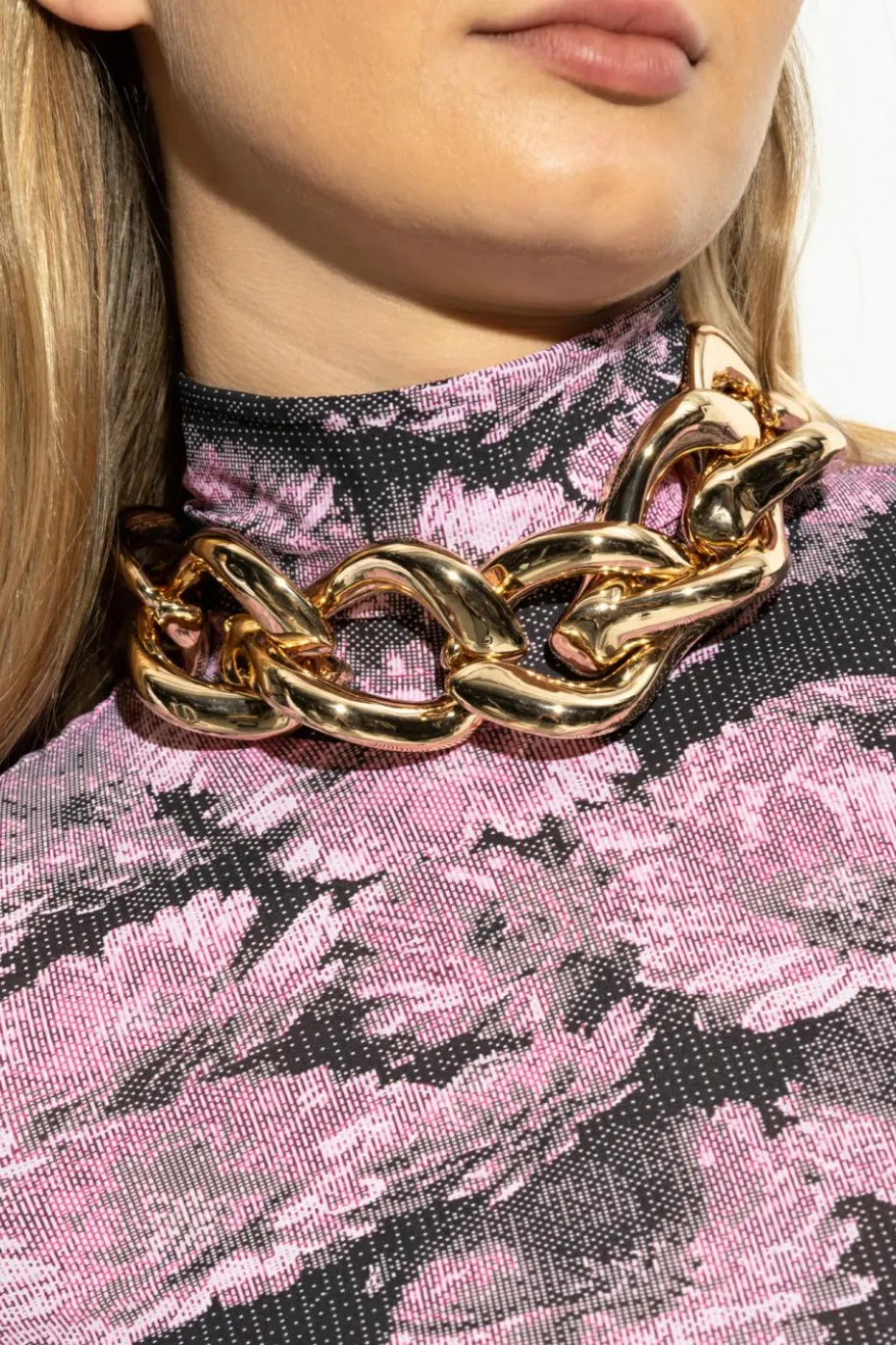 Tory Burch ZŁOTY Mosiężny naszyjnik