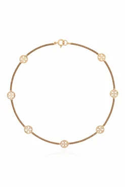 Tory Burch ZŁOTY Naszyjnik z logo