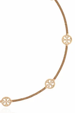 Tory Burch ZŁOTY Naszyjnik z logo