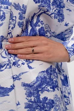 Tory Burch ZŁOTY Pierścień z wytłoczonym logo