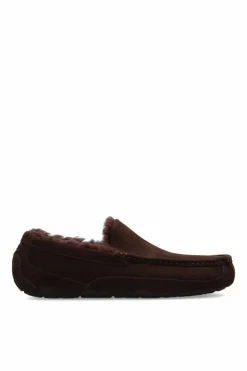 UGG BRĄZOWY Zamszowe buty ‘Ascot’ typu ‘loafers’