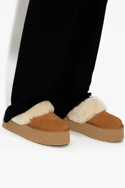 UGG BRĄZOWY Zamszowe buty ‘Funkette’ na platformie
