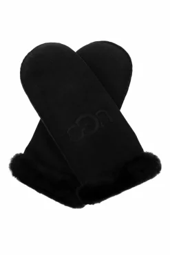 UGG CZARNY Rękawice z logo