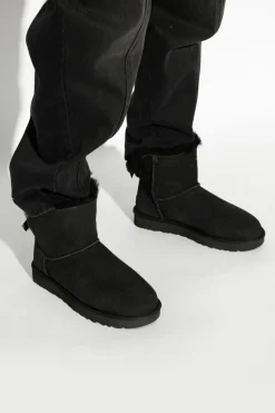 UGG CZARNY Zamszowe śniegowce 'Mini Bailey Bow II'