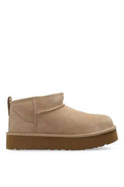 UGG Kids beżowy Śniegowce ‘K Classic Ultra Mini Platform’