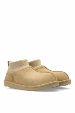UGG Kids beżowy Śniegowce `Kids Classic Ultra Stretch Cuff`