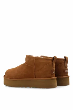 UGG Kids BRĄZOWY Śniegowce ‘K Classic Ultra Mini Platform’
