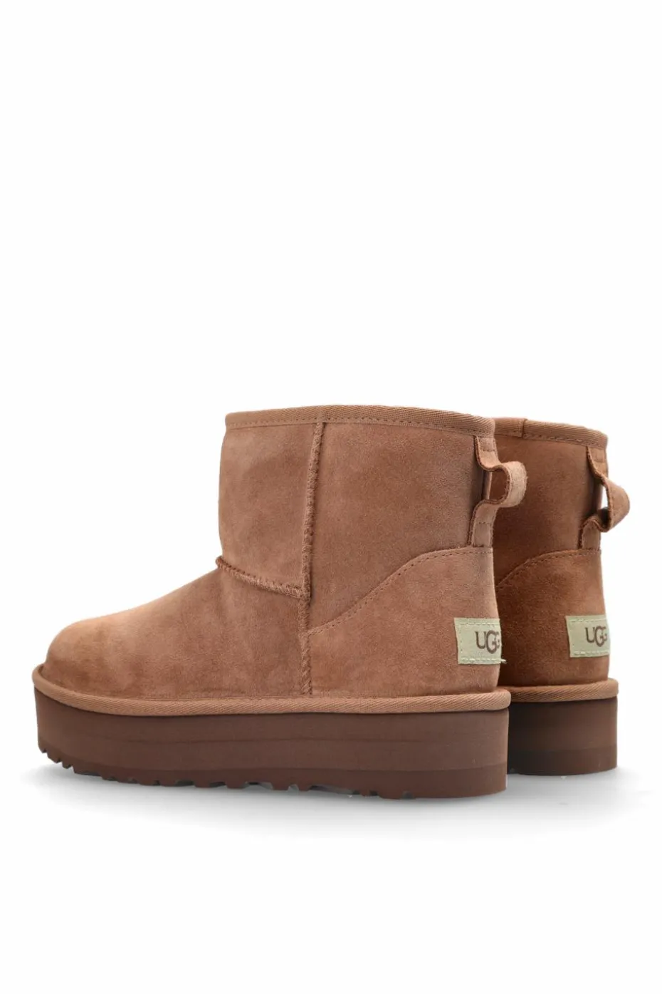 UGG Kids BRĄZOWY Śniegowce `KIDS CLASSIC MINI PLATFORM`