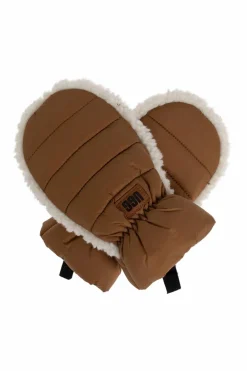 UGG Kids BRĄZOWY Rękawice z logo