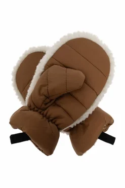 UGG Kids BRĄZOWY Rękawice z logo