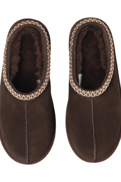 UGG Kids BRĄZOWY Zamszowe klapki ‘Tasman II’