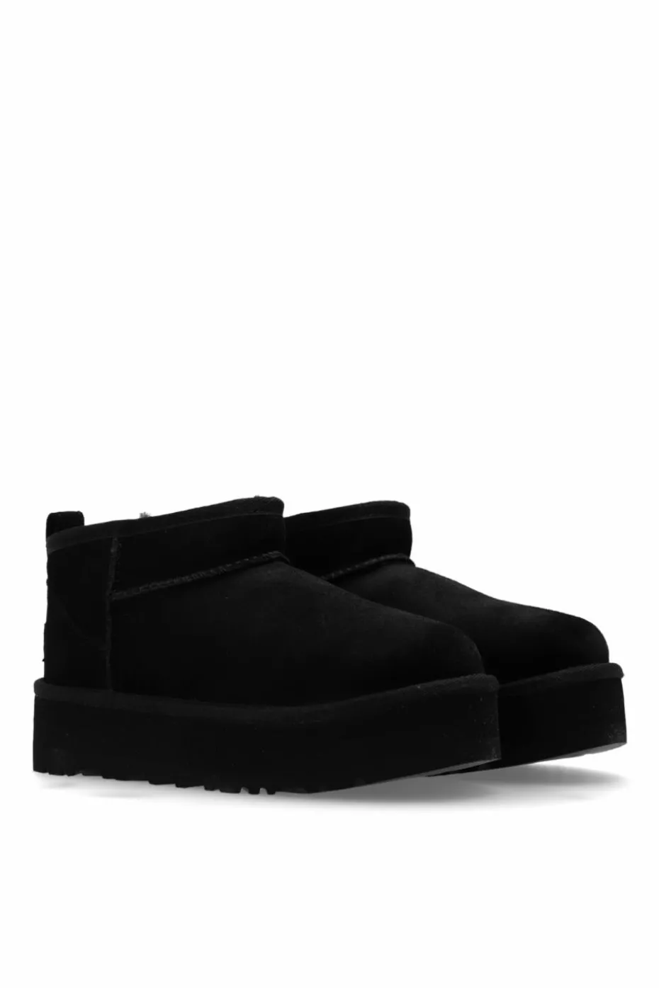 UGG Kids CZARNY Śniegowce `Kids Classic Ultra Mini Platform`