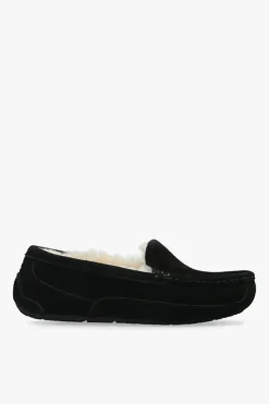 UGG Kids CZARNY Zamszowe buty ‘Ascot’ typu ‘loafers’