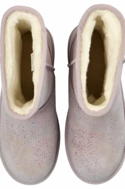 UGG Kids SZARY Śniegowce `T Classic II Shimmer Sky`