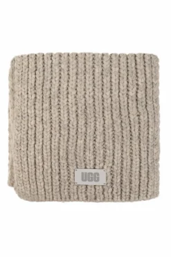 UGG Kids SZARY Szal z naszywką z logo