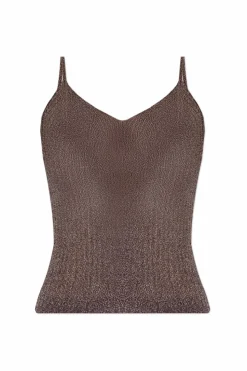 Ulla Johnson BRĄZOWY Top na ramiączkach `Marion`