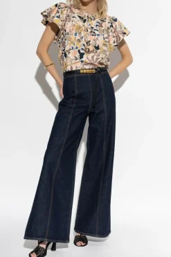 Ulla Johnson GRANATOWY Jeansy `Noella`