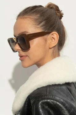 Valentino Eyewear BRĄZOWY Okulary przeciwsłoneczne