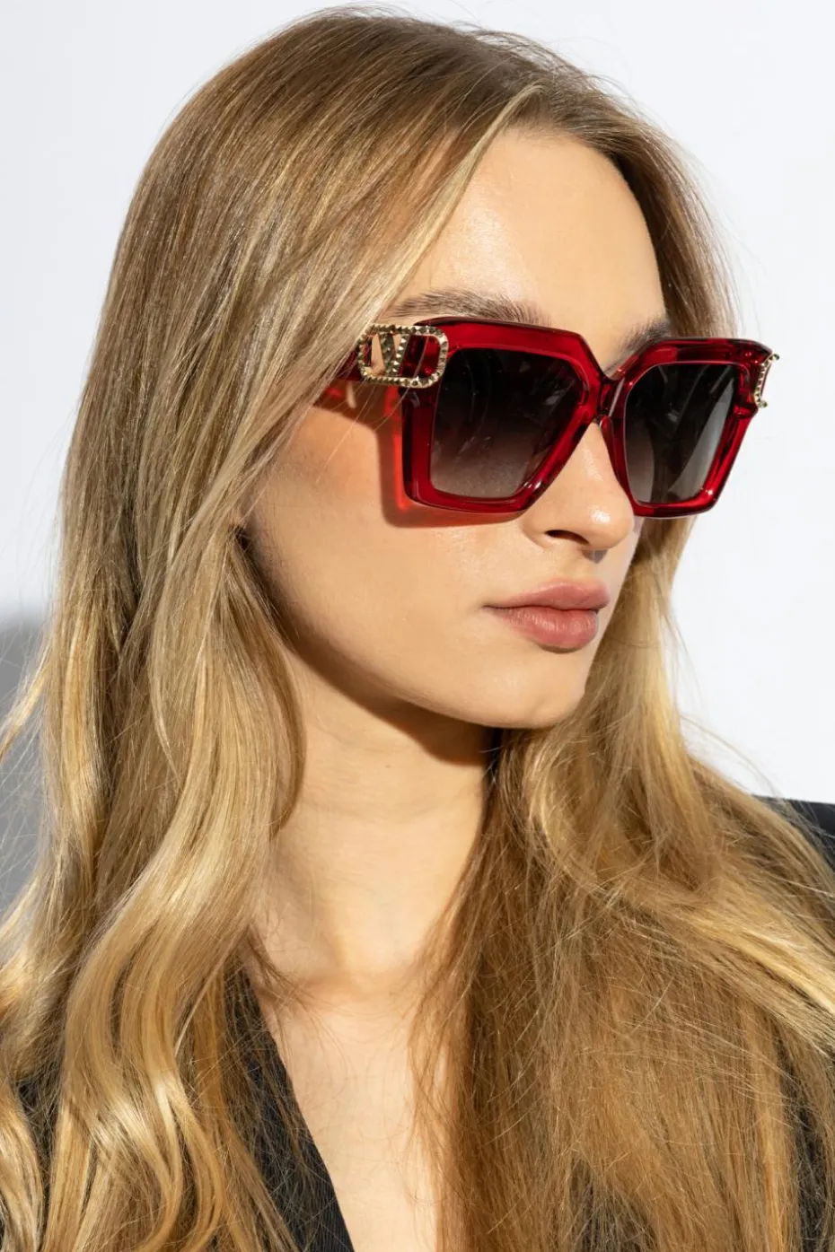 Valentino Eyewear CZERWONY Okulary przeciwsłoenczne