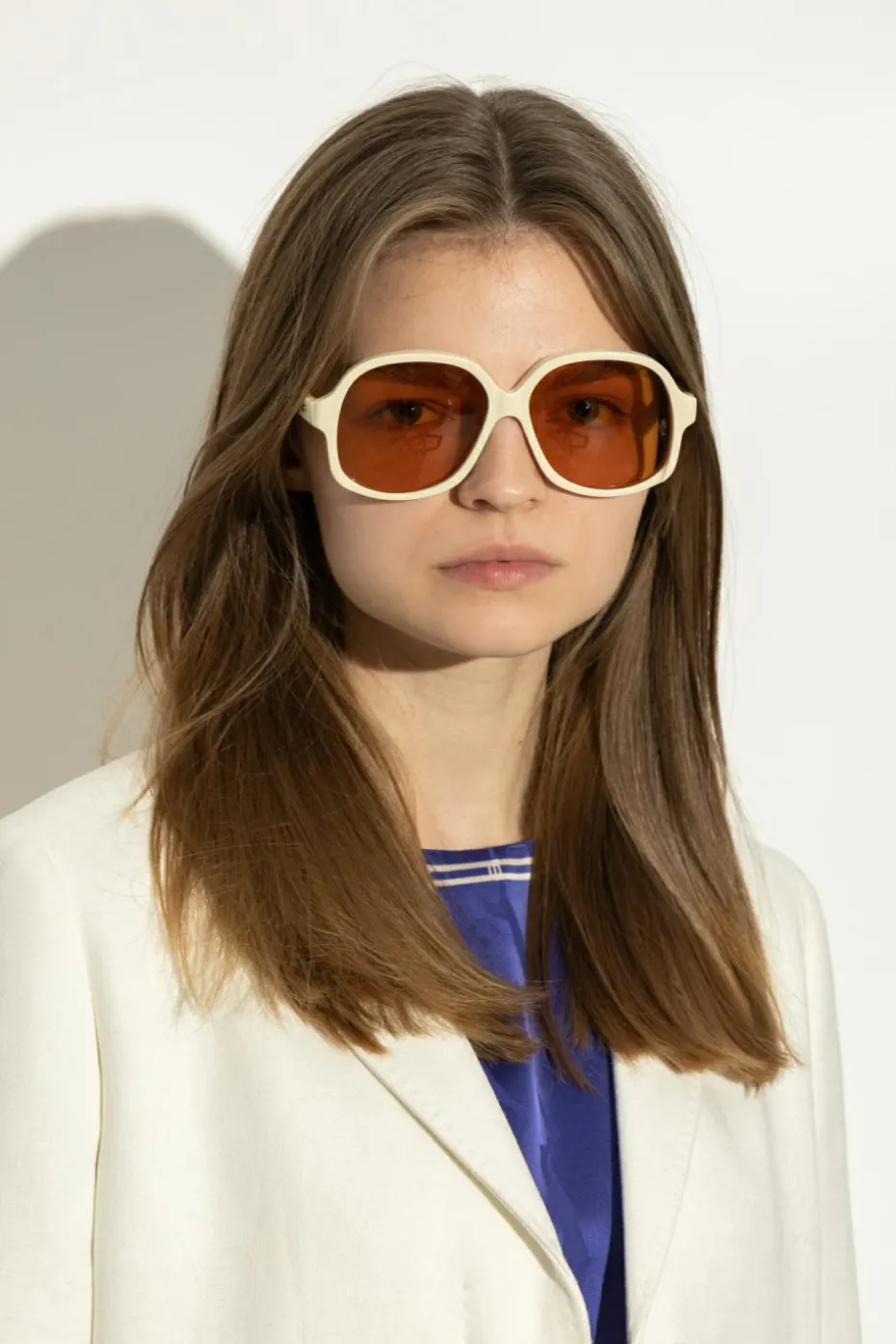 Valentino Eyewear kremowy Okulary przeciwsłoneczne `VLS-177`