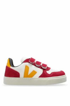 Veja Kids CZERWONY Buty sportowe `SMALL V-10 CHROMEFREE LEATHER`