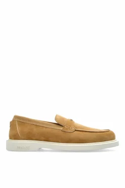 Versace beżowy Zamszowe buty typu `loafers`