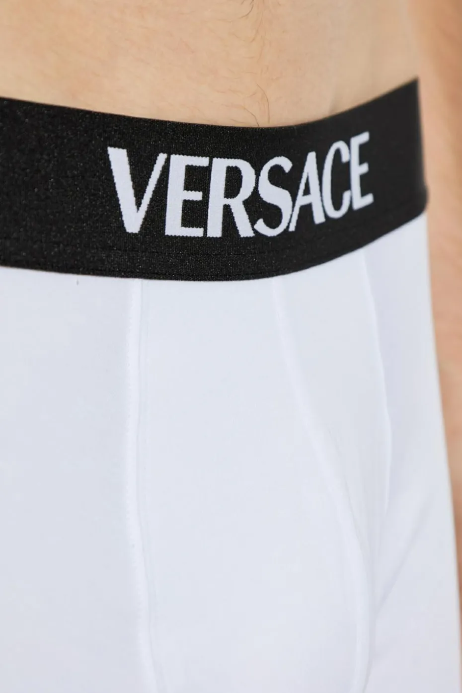 Versace BIAŁY Bawełniane bokserki z logo