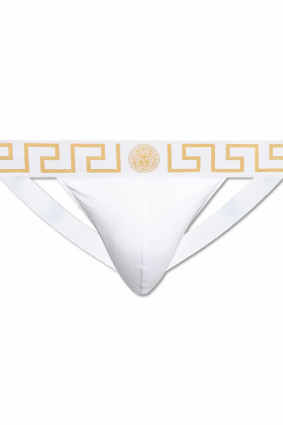 Versace BIAŁY Bawełniane jockstrapy