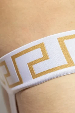 Versace BIAŁY Bawełniane jockstrapy
