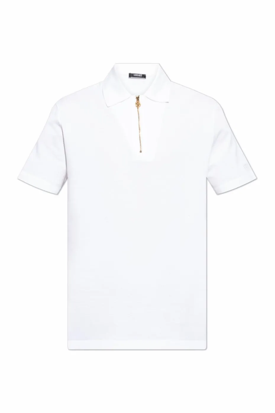 Versace BIAŁY Bawełniane polo