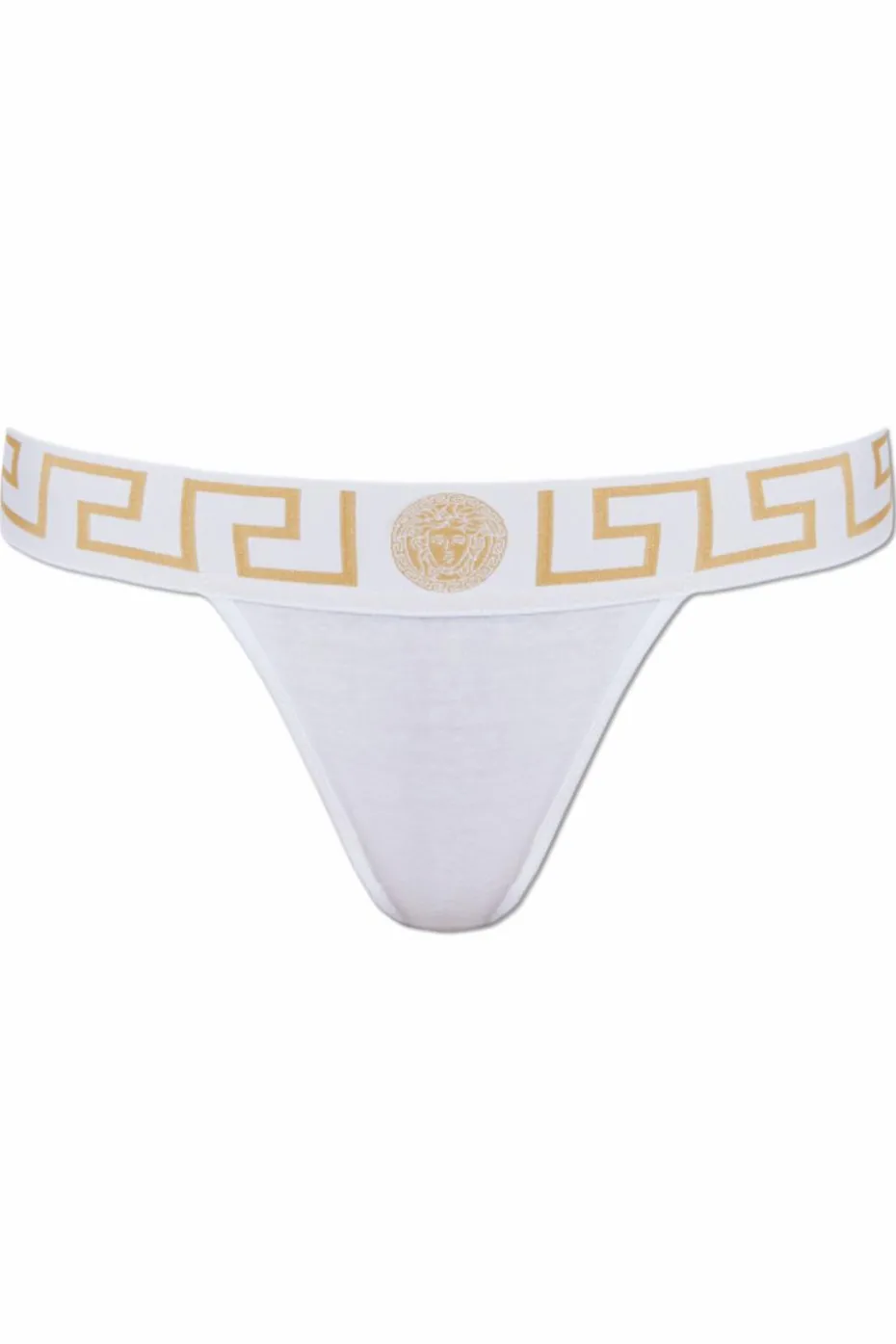Versace BIAŁY Bawełniane stringi