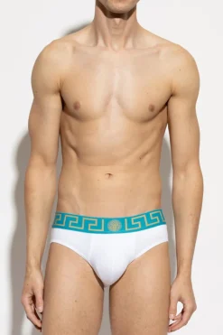 Versace BIAŁY Bawełniane slipy