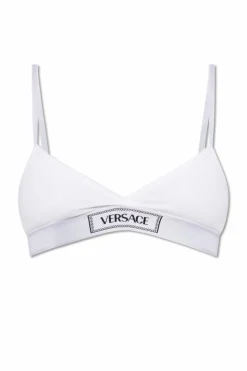 Versace BIAŁY Bawełniany biustonosz