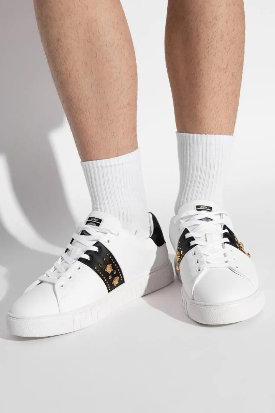 Versace BIAŁY Buty sportowe z logo