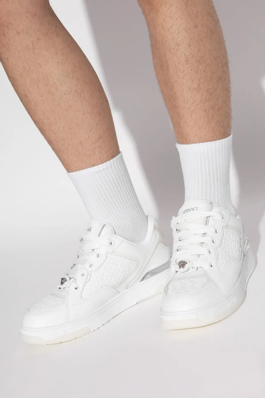 Versace BIAŁY Buty sportowe z logo