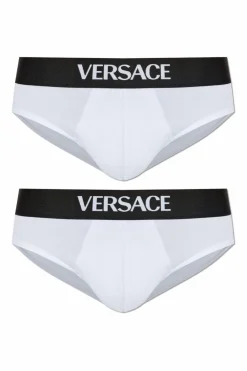 Versace BIAŁY Dwupak bawełnianych slipów