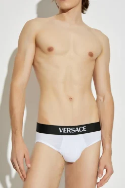 Versace BIAŁY Dwupak bawełnianych slipów