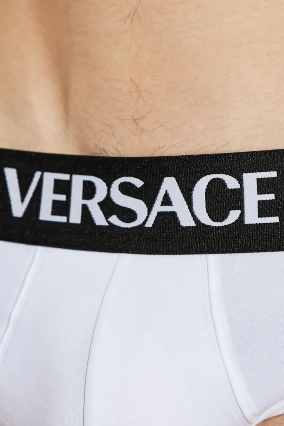 Versace BIAŁY Dwupak bawełnianych slipów