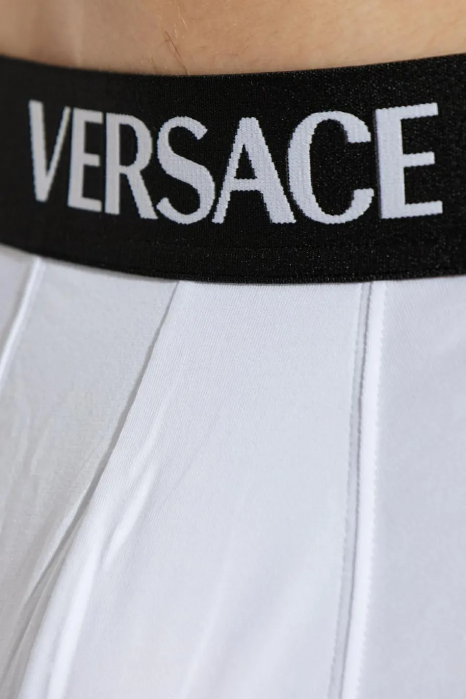 Versace BIAŁY Dwupak bawełnianych bokserek z logo