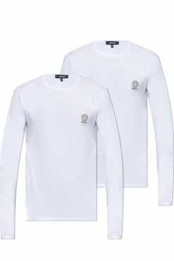 Versace BIAŁY Dwupak t-shirtów z logo