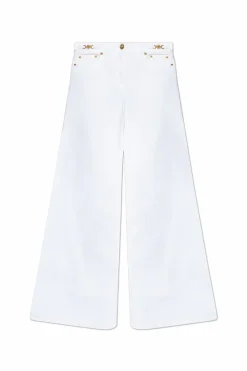 Versace BIAŁY Jeansy z szerokimi nogawkami
