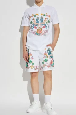Versace BIAŁY Polo z logo