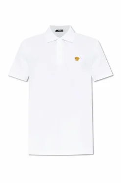 Versace BIAŁY Polo z logo