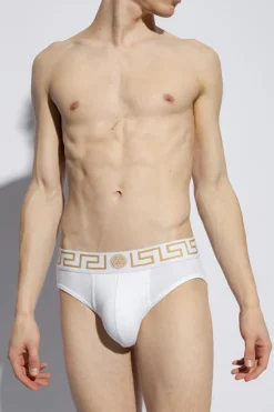 Versace BIAŁY Slipy w dwupaku z logo